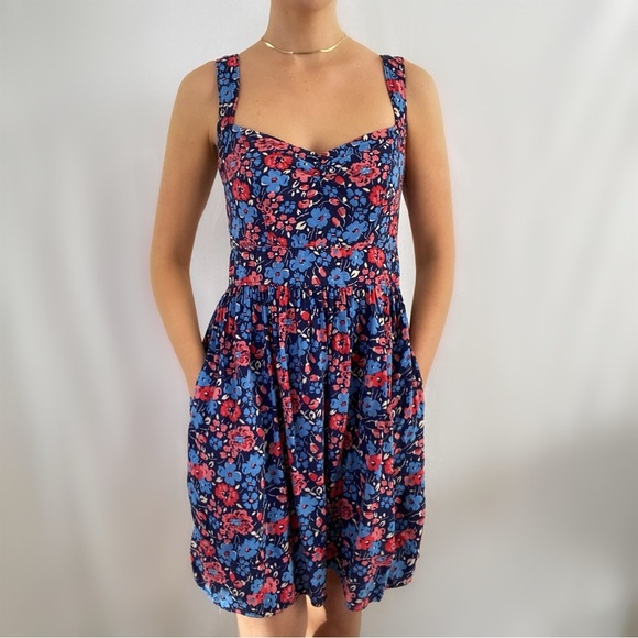 Vintage Dresses & Skirts - Vintage Y2K floral skater sweetheart dress mini